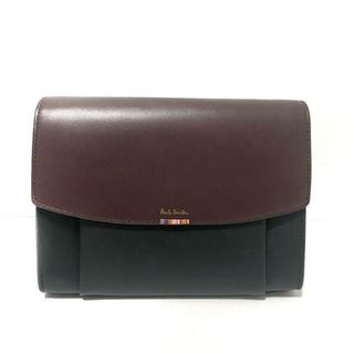 Paul Smith - PaulSmith(ポールスミス) ショルダーバッグ美品  - ボルドー×黒×グレーベージュ レザー