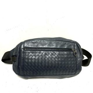 ボッテガヴェネタ(Bottega Veneta)のBOTTEGA VENETA(ボッテガヴェネタ) ウエストポーチ美品  イントレチャート ダークネイビー レザー(ボディバッグ/ウエストポーチ)