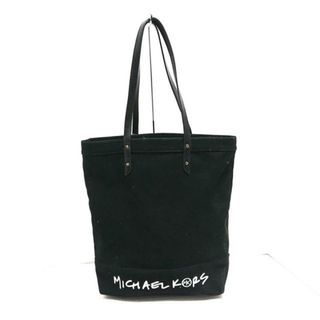 マイケルコース(Michael Kors)のMICHAEL KORS(マイケルコース) トートバッグ - 黒 キャンバス×レザー(トートバッグ)