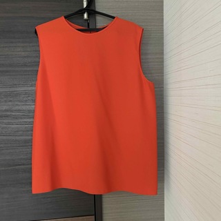 セオリー(theory)のセオリー　ノースリーブトップス　オレンジ　サイズS(Tシャツ/カットソー(半袖/袖なし))