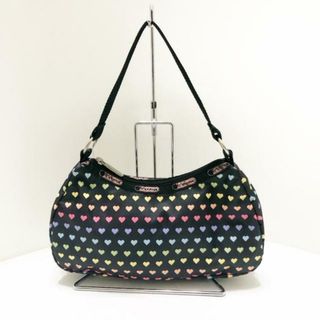 レスポートサック(LeSportsac)のLESPORTSAC(レスポートサック) ハンドバッグ - 黒×ピンク×マルチ ハート レスポナイロン(ハンドバッグ)