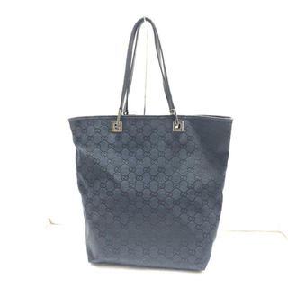 Gucci - GUCCI(グッチ) トートバッグ GG柄 31243 黒 ジャガード×レザー