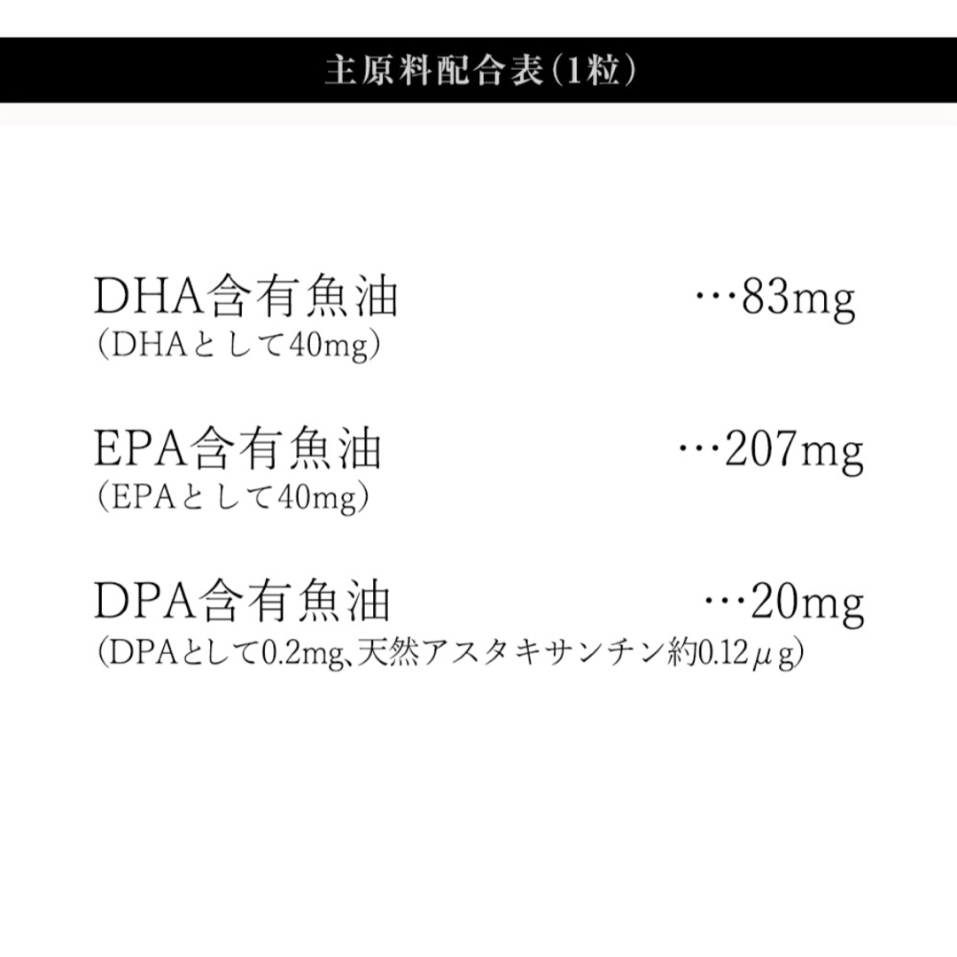 DHA EPA DPA 3ヶ月分　オメガ3  不飽和脂肪酸　シードコムス　サプリ 食品/飲料/酒の健康食品(その他)の商品写真