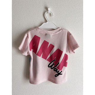 アナップ(ANAP)の【美品】 ANAP アナップ 半袖 トップス Tシャツ ピンク ロゴ(Ｔシャツ)