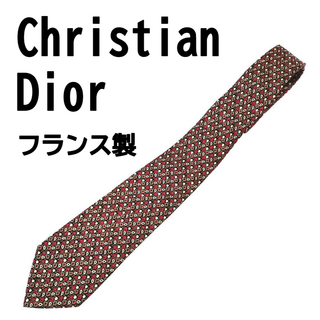 クリスチャンディオール(Christian Dior)のChristian Dior フランス製 高級 総柄 ネクタイ シルク100%(ネクタイ)