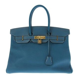 エルメス(Hermes)のHERMES(エルメス) ハンドバッグ バーキン35 ブルージーン ゴールド金具 レザー(ハンドバッグ)