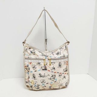 レスポートサック(LeSportsac)のLESPORTSAC(レスポートサック) ショルダーバッグ美品  - ベージュ×黒×マルチ CLASSIC POOH/2way/ストラップ着脱可/Disneyコラボ レスポナイロン(ショルダーバッグ)