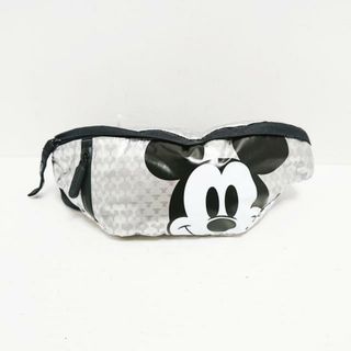 レスポートサック(LeSportsac)のLESPORTSAC(レスポートサック) ウエストポーチ美品  - シルバー×黒×白 ミッキーマウス/Disneyコラボ 化学繊維(ボディバッグ/ウエストポーチ)