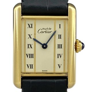 カルティエ(Cartier)のカルティエ マストタンク SM ヴェルメイユ 5057001 クォーツ レディース 【中古】(腕時計)