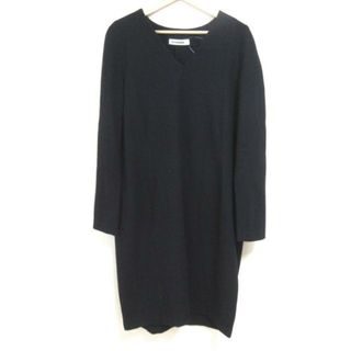 ジルサンダー(Jil Sander)のJILSANDER(ジルサンダー) ワンピース レディース - 黒 クルーネック/長袖/ロング(その他)