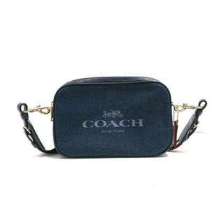 コーチ(COACH)のCOACH(コーチ) ショルダーバッグ美品  - C8585 ネイビー×ライトブルー×マルチ ストラップ着脱可 デニム×レザー(ショルダーバッグ)