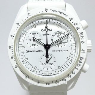 オメガ(OMEGA)のOMEGA(オメガ) 腕時計新品同様  MISSION TO THE MOONPHASE SO33W700 レディース オメガ×スウォッチ×スヌーピー 白(腕時計)