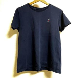 ザノースフェイス(THE NORTH FACE)のTHE NORTH FACE(ノースフェイス) 半袖Tシャツ サイズM レディース - ネイビー クルーネック/刺繍(Tシャツ(半袖/袖なし))