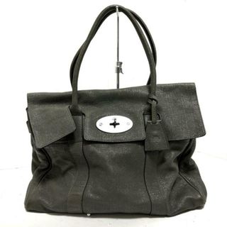 MULBERRY(マルベリー) ハンドバッグ美品  - ダークグレー ターンロック レザー