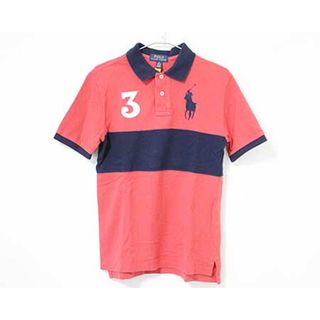 ラルフローレン(Ralph Lauren)の【夏物 新入荷!】〓ラルフローレン/Ralph Lauren〓150cm 半袖ポロシャツ  赤×紺 【中古】 子供服 キッズ kids ジュニア 男の子 女の子 夏 tops 705042(その他)