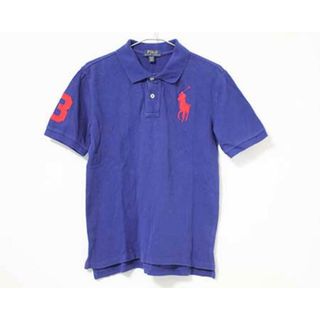 ラルフローレン(Ralph Lauren)の【夏物 新入荷!】〓ラルフローレン/Ralph Lauren〓150cm 半袖ポロシャツ  赤×紺 【中古】 子供服 キッズ kids ジュニア 男の子 女の子 夏 tops 705042(その他)