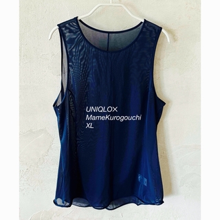 ユニクロ(UNIQLO)のユニクロ シアータンクトップ XLサイズ ブルー(シャツ/ブラウス(半袖/袖なし))