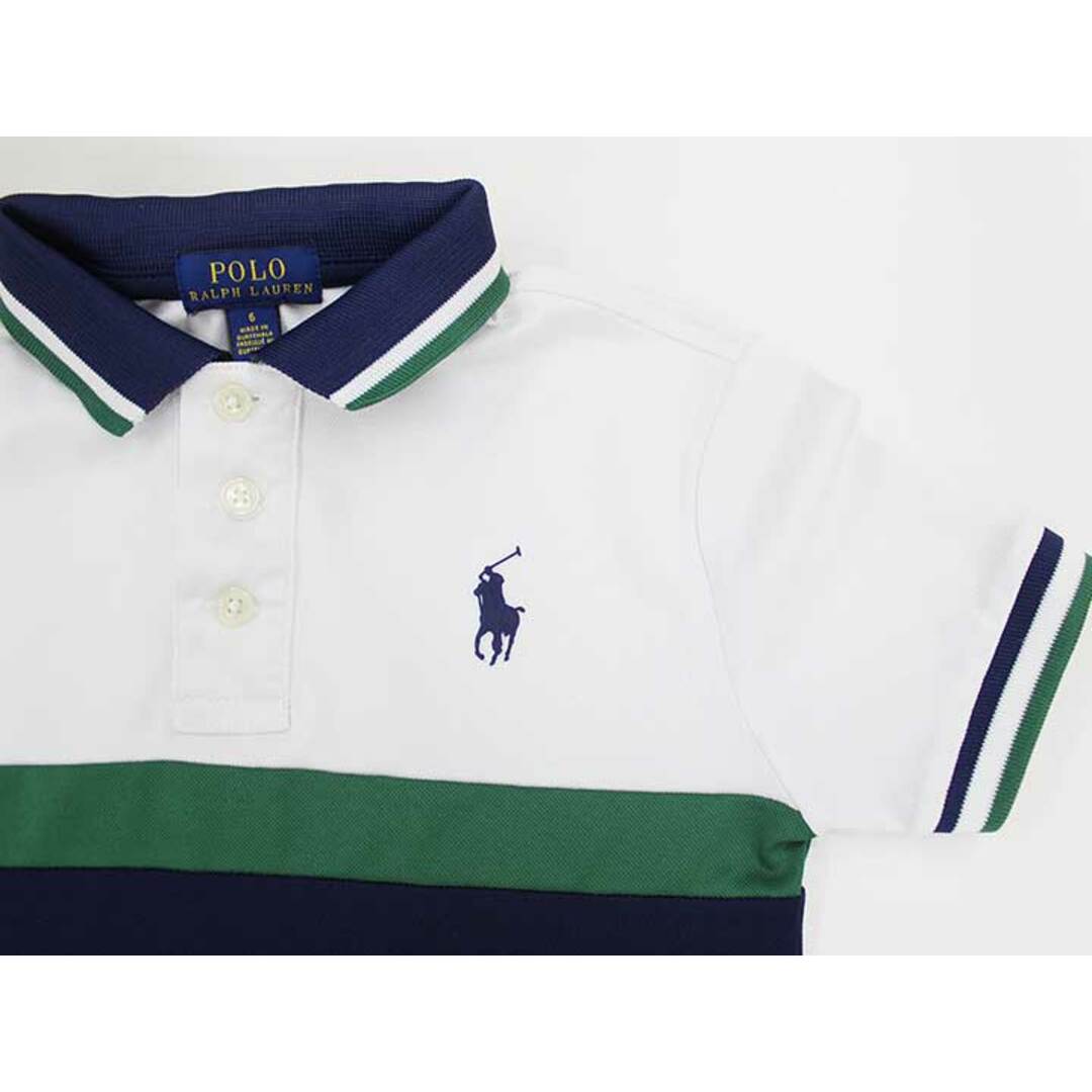 Ralph Lauren(ラルフローレン)の【夏物 新入荷!】＜ラルフローレン/Ralph Lauren＞120cm 半袖ポロシャツ 紺×白【中古】子供服 キッズ kids 男の子 夏 tops 105042 キッズ/ベビー/マタニティのベビー服(~85cm)(その他)の商品写真