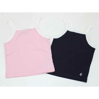 プチバトー(PETIT BATEAU)の【夏物 新入荷!】▽プチバトー/PETIT BATEAU▽108cm キャミソール/タンクトップ/袖なし2点set ピンク＆濃紺【中古】【ネット限定】子供服 キッズ kids 女の子 夏 tops 205042(その他)