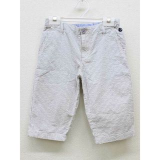 プチバトー(PETIT BATEAU)の【夏物 新入荷!】▽プチバトー/PETIT BATEAU▽140cm ハーフパンツ/ショートパンツ/半ズボン/短パン 白×グレー【中古】子供服 キッズ kids ジュニア 男の子 春夏 bottoms 034042(パンツ/スパッツ)