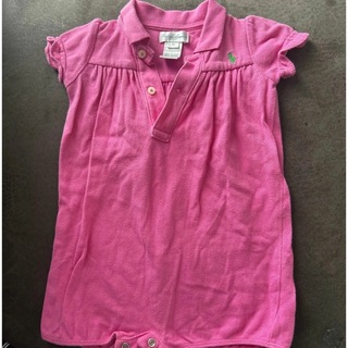 ラルフローレン(Ralph Lauren)のラルフ　6M ポロシャツ　ロンパース　ピンク(ロンパース)