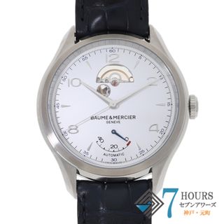 ボームエメルシエ(BAUME&MERCIER)の【103962】Baume & Mercier ボーム＆メルシェ  M0A10448  クリフトン　オープンバランス　 ホワイトダイヤル SS/レザー（クロコ） 自動巻き 純正ボックス 腕時計 時計 WATCH メンズ 男性 男 紳士【中古】(腕時計(アナログ))