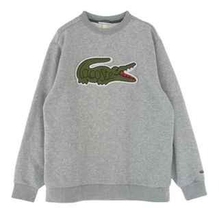 ラコステ(LACOSTE)のLACOSTE ラコステ スウェット SH706PL × BEAMS ビームス 別注 Big Croco Crew Sweat クルーネック スウェット グレー系 US:XS【中古】(スウェット)