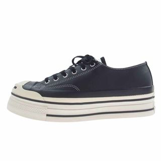 ダブレット doublet スニーカー 1SD963 × Converse Jack Purcell All Star 別注 ジャックパーセル オールスター 厚底 スニーカー ブラック系 25.5cm【極上美品】【中古】(スニーカー)