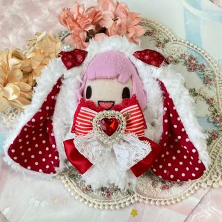 ハンドメイド 10〜13cm 着ぐるみ ぬい服 たれみみうさぎ ぬいぐるみ(ぬいぐるみ)