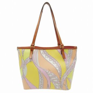 美品 エミリオプッチ EMILIO PUCCI プッチ柄 トートバッグ レザー