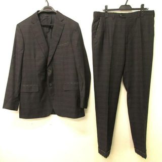 ブリオーニ(Brioni)のBrioni(ブリオーニ) シングルスーツ サイズ54 L メンズ - 黒 チェック(セットアップ)