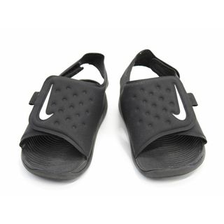 ナイキ(NIKE)の【夏物 新入荷!】▲ナイキ/NIKE▲15cm スポーツサンダル/シューズ/靴 黒 サンレイアジャスト アウトドア 川遊び 水遊び プール 海水浴【中古】子供 キッズ kids 男の子 女の子 夏 shoes seasonal 505042(サンダル)