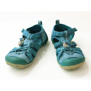 キーン(KEEN)の【夏物 新入荷!】▲キーン/KEEN▲23.5cm スポーツサンダル/アウトドアシューズ/サンダル/靴 ブルー シーキャンプ アウトドア キャンプ 川遊び 水遊び プール 海水浴【中古】子供 キッズ kids ジュニア 男の子 女の子 夏 shoes seasonal 105042(サンダル)