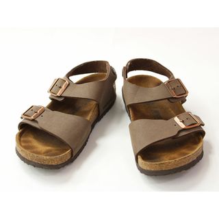 ビルケンシュトック(BIRKENSTOCK)の【夏物 新入荷!】現行▲ビルケンシュトック/BIRKENSTOCK▲22cm サンダル/シューズ/靴 こげ茶 ニューヨーク/NY アウトドア キャンプ 川遊び 水遊び プール 海水浴【中古】子供 キッズ kids ジュニア 男の子 女の子 夏 shoes seasonal 105042(サンダル)