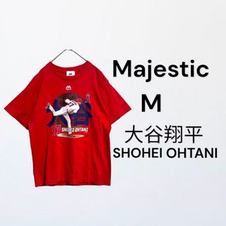 マジェスティック(Majestic)のレア　マジェスティック　Tシャツ　大谷翔平　OHTANI エンゼルス ドジャース(Tシャツ/カットソー(半袖/袖なし))