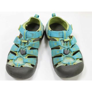 キーン(KEEN)の【夏物 新入荷!】◇キーン/KEEN◇22cm サンダル/シューズ/靴 水色×黄緑 ニューポート アウトドア キャンプ 川遊び 水遊び プール 海水浴【中古】子供 キッズ kids ジュニア 男の子 女の子 夏 shoes seasonal 405042(サンダル)