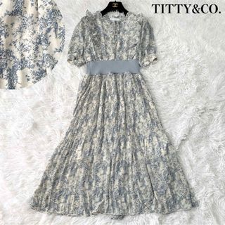 ティティアンドコー(titty&co)のTITTY&CO. トワルドジュイプリーツミディワンピース ロング丈 フレア (ロングワンピース/マキシワンピース)