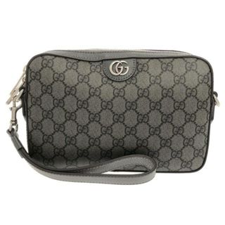 Gucci - GUCCI(グッチ) セカンドバッグ オフィディアGGクロスボディバッグ 699439 グレー×ダークグレー ストラップ着脱可 PVC(塩化ビニール)×レザー