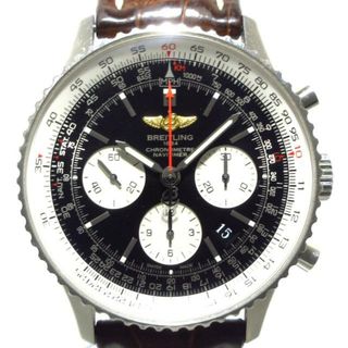 ブライトリング(BREITLING)のBREITLING(ブライトリング) 腕時計 ナビタイマー01 AB012012 メンズ SS/革ベルト/クロノグラフ 黒×アイボリー(その他)