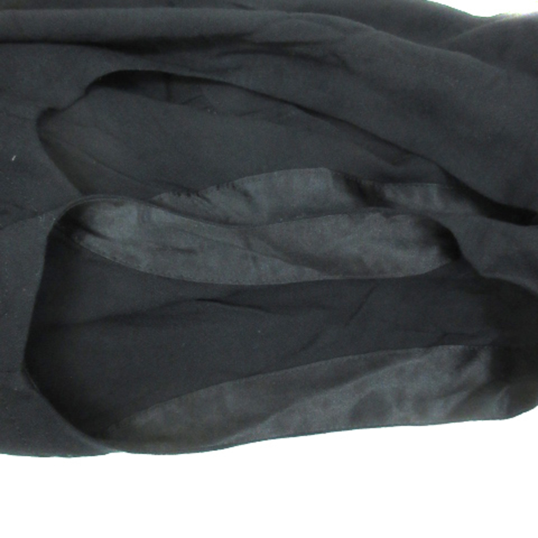 バッカ ブラウス カットソー ノースリーブ Uネック 透け感 無地 38 M 黒 レディースのトップス(シャツ/ブラウス(半袖/袖なし))の商品写真