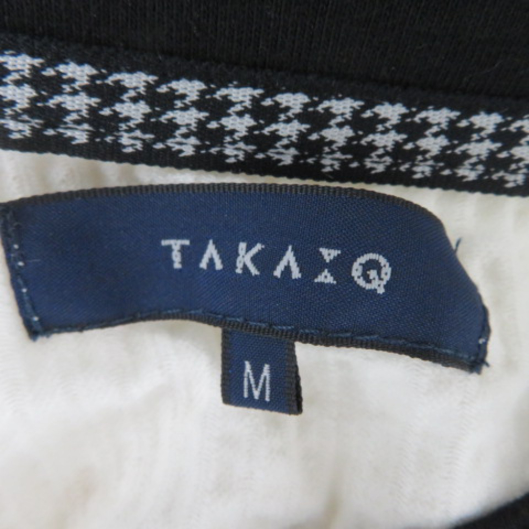 TAKA-Q(タカキュー)のタカQ タカキュー カットソー 半袖 Vネック ストライプ柄 M オフホワイト メンズのトップス(Tシャツ/カットソー(半袖/袖なし))の商品写真