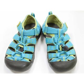 キーン(KEEN)の【夏物 新入荷!】◇キーン/KEEN◇21cm サンダル/シューズ/靴 水色×黄緑 ニューポート アウトドア キャンプ 川遊び 水遊び プール 海水浴【中古】子供 キッズ kids 男の子 女の子 春夏 shoes seasonal 405042(サンダル)