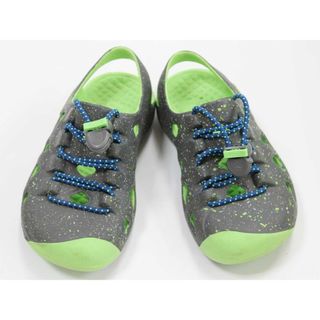 キーン(KEEN)の【夏物 新入荷!】◇キーン/KEEN◇17cm サンダル/ウォーターシューズ/靴 グレー×黄緑 アウトドア キャンプ 川遊び 水遊び プール 海水浴【中古】子供 キッズ kids 男の子 女の子 夏 shoes seasonal 405042(サンダル)