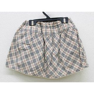 バーバリー(BURBERRY)の【夏物 新入荷!】＜バーバリー/BURBERRY＞90cm インナーパンツ付スカート ベージュ×黒【中古】子供服 キッズ kids ベビー服 baby 女の子 春夏 bottoms 205042(スカート)