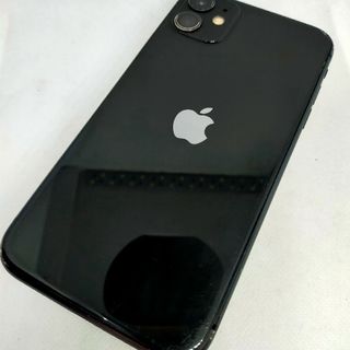 アイフォーン(iPhone)の【初期化済】iPhone 11 ブラック 64 GB au(携帯電話本体)