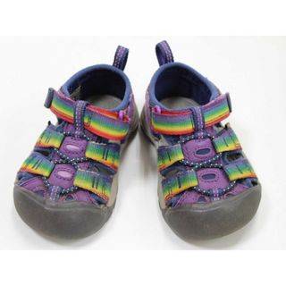 キーン(KEEN)の【夏物 新入荷!】◇キーン/KEEN◇13.5cm サンダル/ウォーターシューズ/靴 紫×マルチカラー ニューポート アウトドア キャンプ 川遊び 水遊び プール 海水浴【中古】子供 キッズ kids ベビー baby 男の子 女の子 夏 shoes seasonal 405042(サンダル)