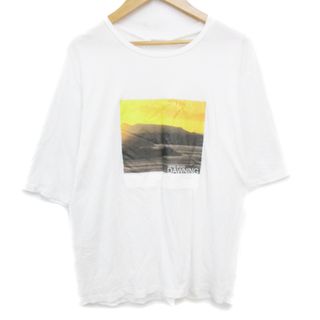 オペークドットクリップ(OPAQUE.CLIP)のオペークドットクリップ  Tシャツ カットソー 五分袖 L 白 ホワイト /FF(Tシャツ(半袖/袖なし))