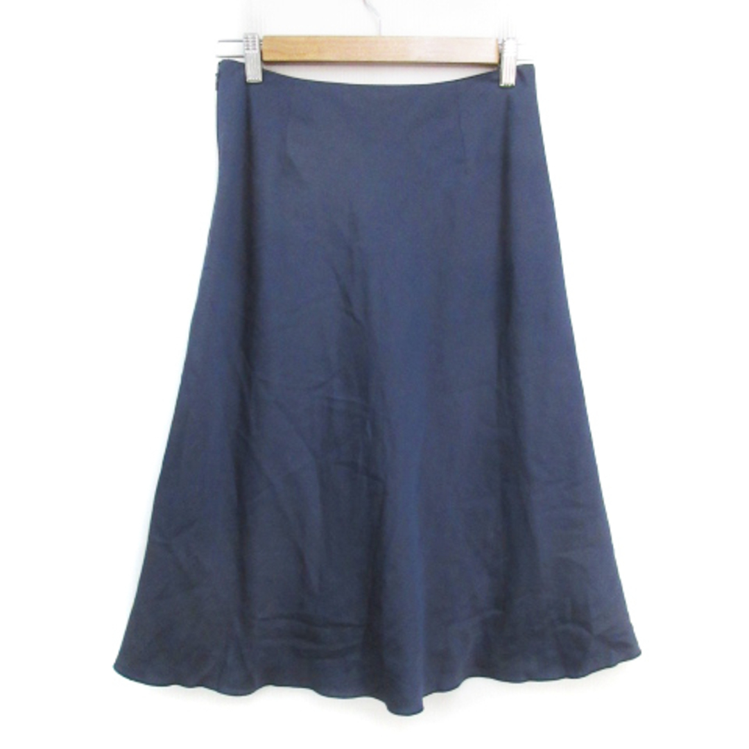 UNITED ARROWS(ユナイテッドアローズ)のユナイテッドアローズ フレアスカート ミモレ丈 無地 38 M 紺 ネイビー レディースのスカート(ひざ丈スカート)の商品写真