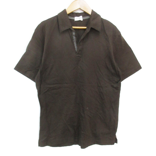 ボイコット(BOYCOTT)のボイコット カジュアルシャツ カットソー 半袖 スキッパーカラー 3 L 茶(シャツ)