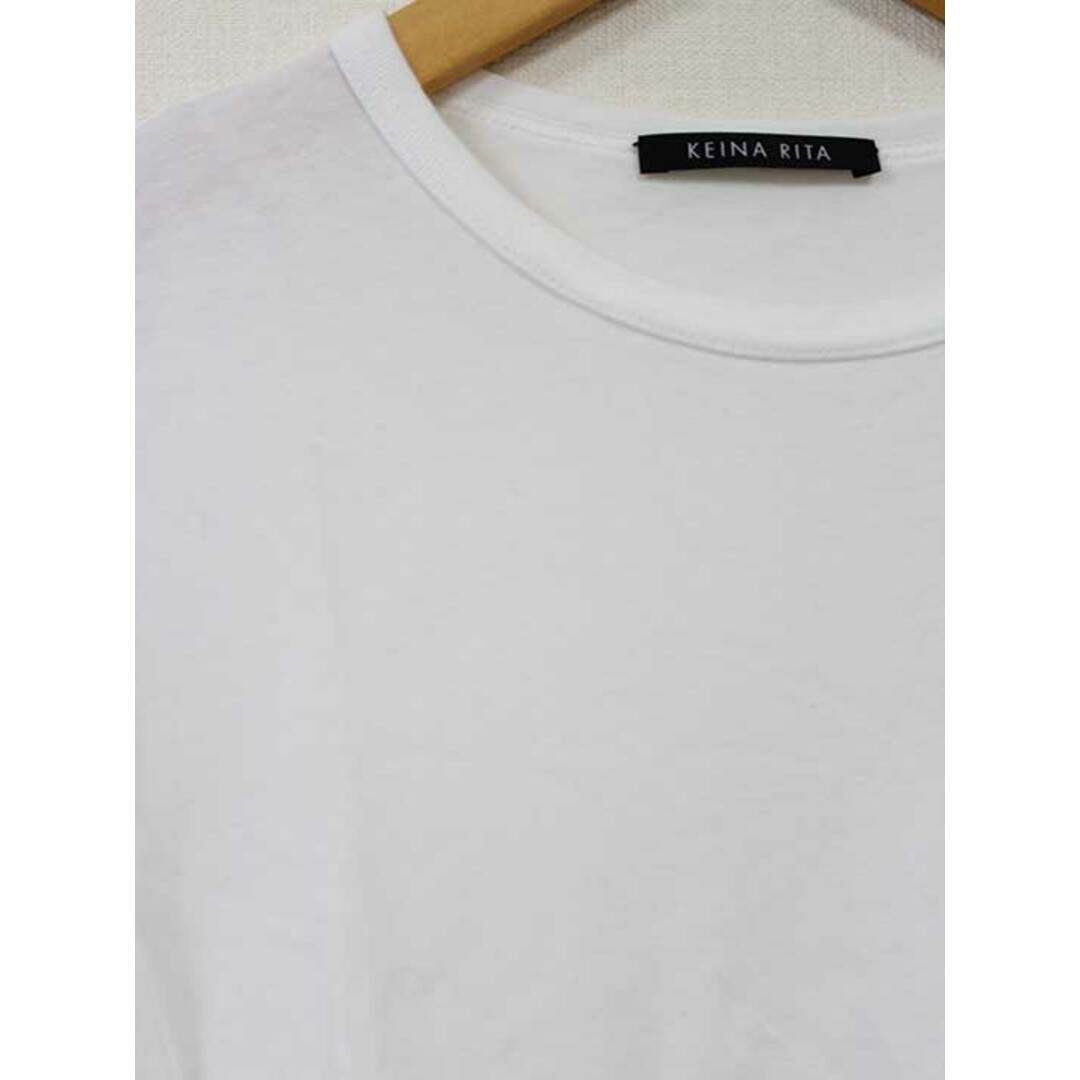 【夏物 新入荷】☆KEINA RITA/ケイナリタ☆2023年製/BOX TEE NO.2/カットソー/シャツ/Tシャツ/半袖/シンプル/カジュアル/無地 ホワイト/白 レディース F【中古】夏 705042 レディースのトップス(Tシャツ(半袖/袖なし))の商品写真